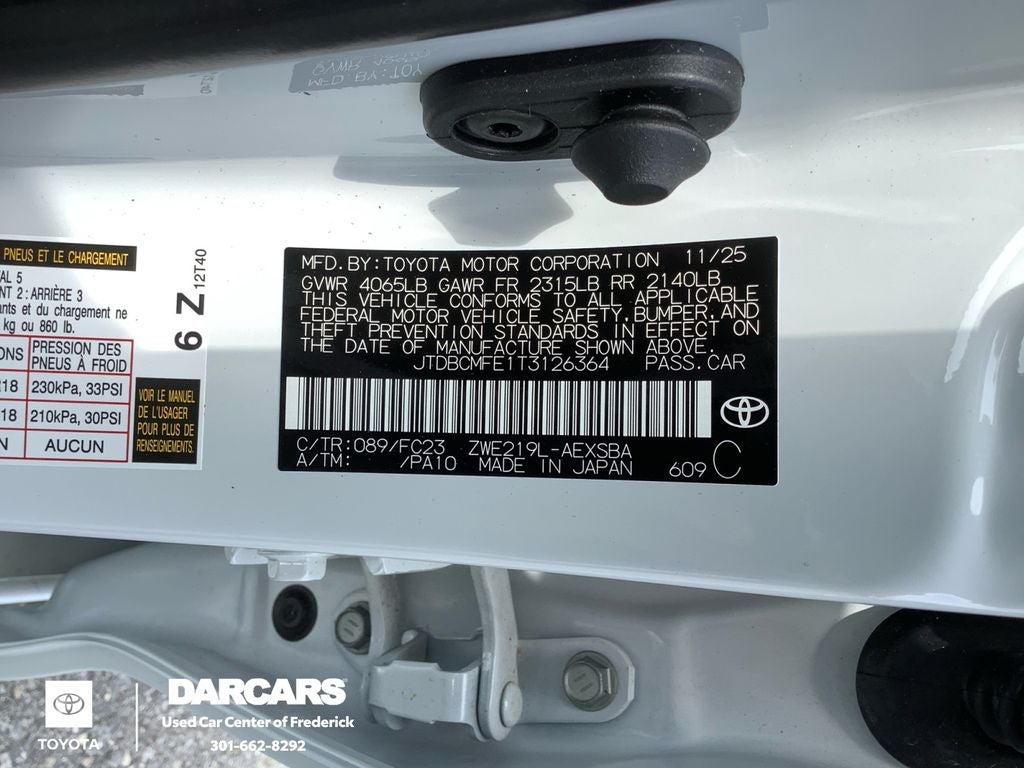 2026 Toyota Corolla Hybrid SE