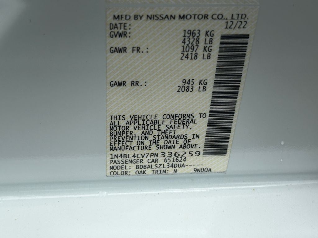 2023 Nissan Altima 2.5 SR