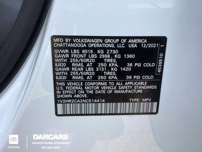 2022 Volkswagen Atlas 3.6L V6 SE w/Technology