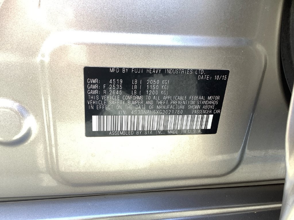 2016 Subaru Legacy 2.5i Premium
