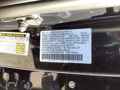2025 Honda Ridgeline Black Edition
