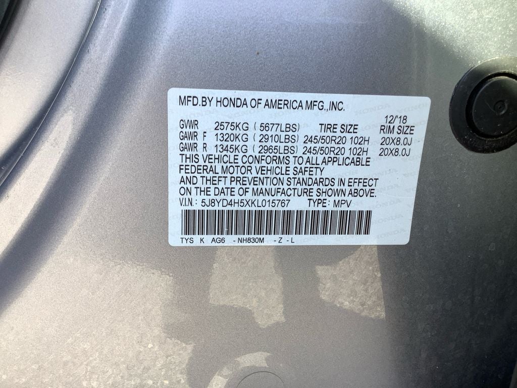 2019 Acura MDX 3.5L Technology Package SH-AWD