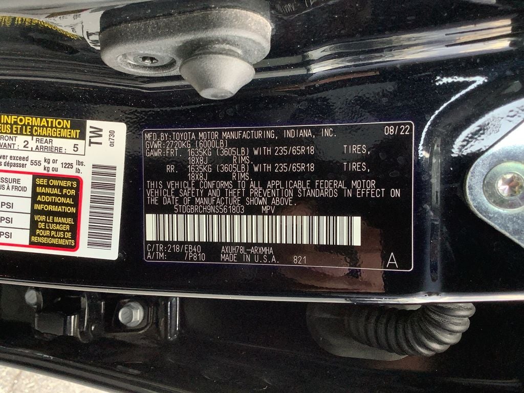 2022 Toyota Highlander Hybrid XLE