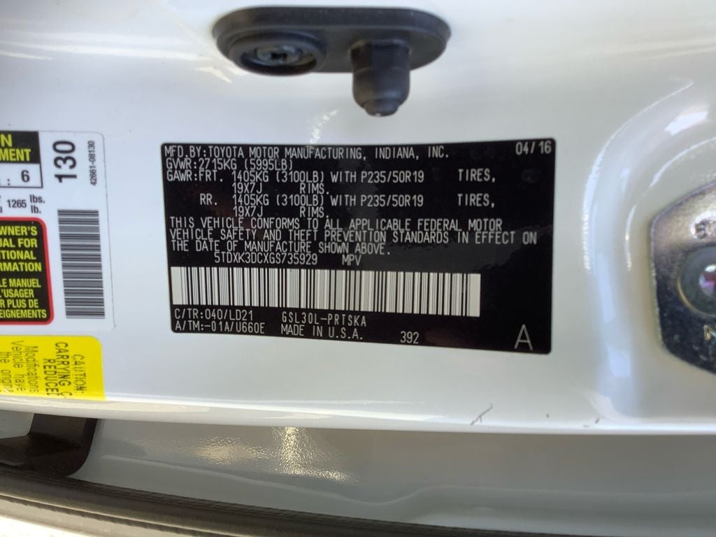 2016 Toyota Sienna SE Premium 8 Passenger