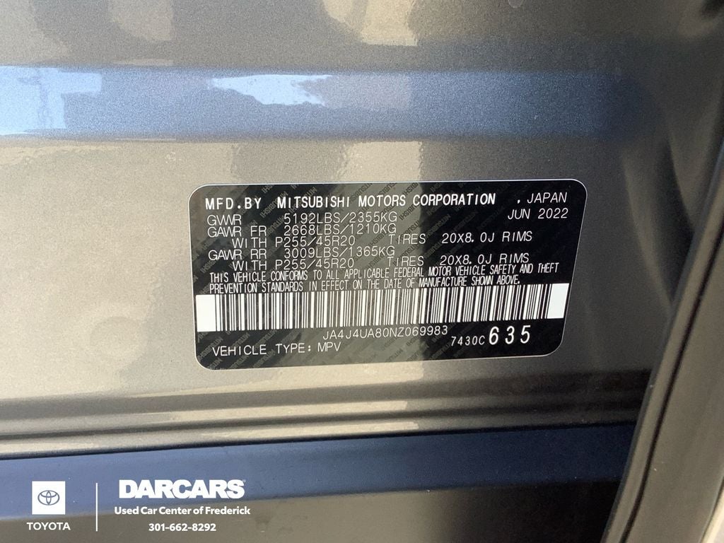 2022 Mitsubishi Outlander Black Edition