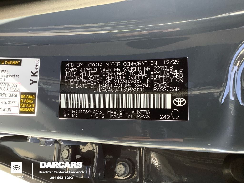 2026 Toyota Prius Plug-In Hybrid SE