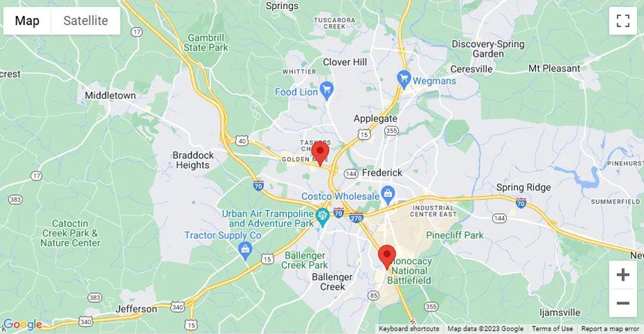 Google Map | DARCARS Used Car & Service Center of Frederick in Frederick MD
